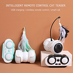 Universal Jouet de chat robot pour chat d'intérieur Télécommande USB rechargeable Lumière LED de couleur Jouet de chat électrique interactif automatique | Jouet de chat (vert)