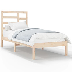 vidaXL Cadre de lit sans matelas bois massif 90x190 cm