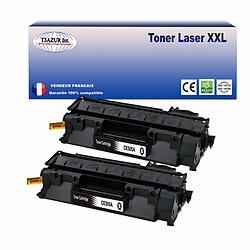 T3AZUR - Lot de 2 Toners compatibles avec Canon 719A pour Canon LBP-251dw, LBP-252dw, LBP-253x Noir - 2 300p