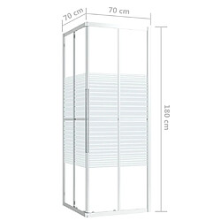 vidaXL Cabine de douche ESG 70x70x180 cm pas cher