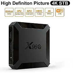 Universal H313 4K 60 images/s TV Box 2.4G WiFi HDMI compatible Smart TV Box Paramètres réseau Top Box Lecteur Support. pas cher