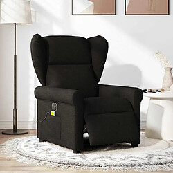 vidaXL Fauteuil de massage inclinable électrique Noir Tissu