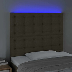 Avis Maison Chic Tête de lit scandinave à LED,meuble de chambre Taupe 90x5x118/128 cm Tissu -MN49792