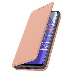 Avizar Housse Xiaomi Mi 10T Lite Étui Folio Portefeuille Fonction Support Rose gold