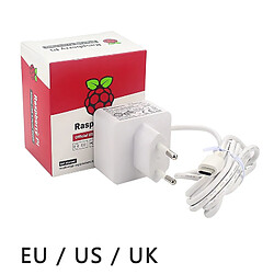 Avis Universal PI 4 Officiel USB C Alimentation 5.1V 3A Blanc Chargeur Adaptateur Alimentation pour Framboise PI 4 Modèle B | Accessoires Tableau de Présentation