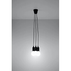 Acheter Luminaire Center Suspension DIEGO PVC noir 3 ampoules