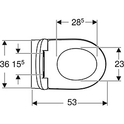 Pack wc suspendu à fond creux Renova GEBERIT - semi-caréné - Rimfree - avec abattant - 500.800.00.1