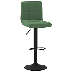 vidaXL Tabouret de bar Vert foncé Velours