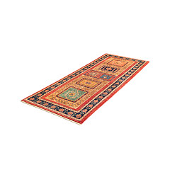 Avis Vidal Tapis de couloir en laine 221x88 rouge Kashkuli