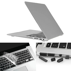 Wewoo Housse Étui argent pour Macbook Air 11,6 pouces 3 en 1 Coque de protection en plastique dur givré avec clavier de et prise de poussière Port