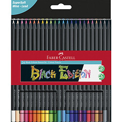 FABER-CASTELL Crayon de couleur Black Edition, étui de 24 ()