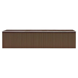 vidaXL Abri de jardin Marron 257x779x181 cm Acier galvanisé