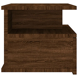 Maison Chic Table de chevet Table de Nuit Meuble de Rangement flottante Chêne marron 40x31x27 cm pas cher