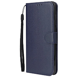 Etui en PU avec lanière bleu pour votre Samsung Galaxy S20 Ultra