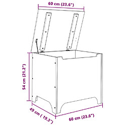 vidaXL Boîte de rangement avec couvercle RANA blanc bois massif de pin pas cher