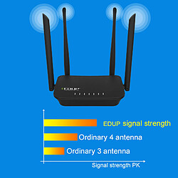 Acheter edup routeur wifi sans fil 300mbps répéteur wifi quatre antennes 5dbi amplificateur amplificateur de portée wifi