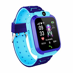 Enfants Montre Intelligente Téléphone Étanche Lbs Smartwatch Enfants Positionnement Appel 2G Bleu