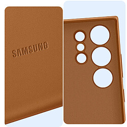 Coque en cuir pour Samsung Galaxy S23 Ultra 5G Beige Crème pas cher