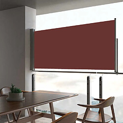 vidaXL Auvent latéral rétractable de patio 60x300 cm Marron