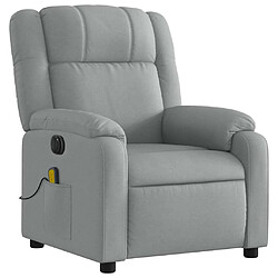 Avis vidaXL Fauteuil de massage inclinable électrique gris clair tissu