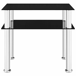 Maison Chic Table d'appoint | Table Basse Noir 45x50x45 cm Verre trempé -GKD81880