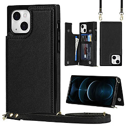 Coque en TPU + PU avec fonction de blocage RFID anti-vol, auto-absorbée noir pour votre iPhone 13 6.1 pouces