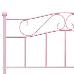 Acheter vidaXL Cadre de lit sans matelas rose métal 120x200 cm