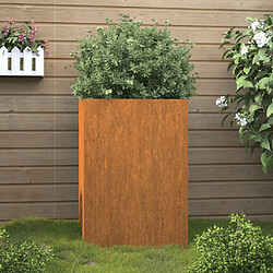 vidaXL Jardinière 52x48x75 cm acier corten