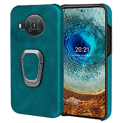 Coque en TPU + PU avec béquille, cyan pour votre Nokia X10/X20