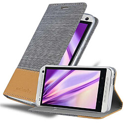 Cadorabo Coque HTC ONE M7 Etui en Gris