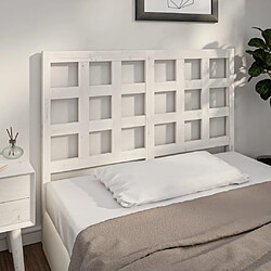 Maison Chic Tête de lit moderne pour chambre - Décoration de lit Blanc 140,5x4x100 cm Bois massif de pin -MN65079 pas cher