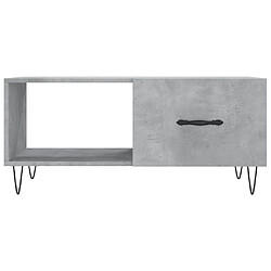 Maison Chic Table basse,Table Console Table d'appoint, Table pour salon gris béton 90x50x40 cm bois d'ingénierie -MN48150 pas cher