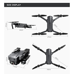 Universal SG107 mini drone avec 4K HD wifi 1080p caméra FPV 2,4 GHz quadcopter flux optique quadcopter caméra jouet comparaison E58 E68 | RC Helicopter(Le noir)