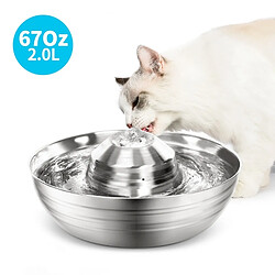 Universal Fontaine à eau pour chat en acier inoxydable Intelligent Automatic Super Silent Pet Fountain Lave-vaisselle Adaptateur d'eau | Fournitures d'arrosage pour l'alimentation des chats