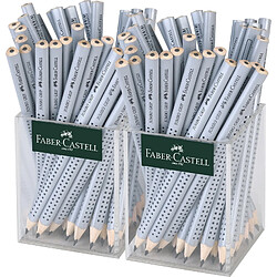 FABER-CASTELL Crayon Jumbo GRIP dans un pot, argent ()