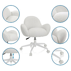 Chaises de bureau enfant / Chaise enfant KID TEDDY I blanc hjh OFFICE