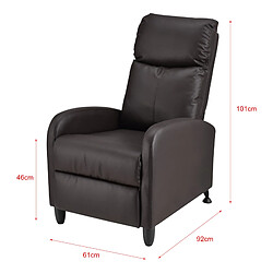 Avis Helloshop26 Fauteuil relaxant avec dossier inclinable et repose-pieds housse marron 102 cm 03_0005211