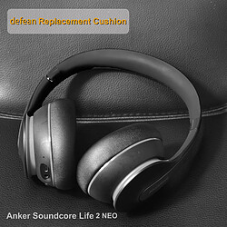 INF Remplacement des coussinets en cuir protéiné pour Anker Soundcore Life 2 NEO Black