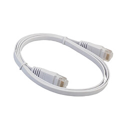 Avis plat ethernet cat6 câble de réseau patch lead rj45 pour smart tv / ps4 2m blanc