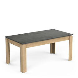 Dansmamaison Table de repas 170 cm Chêne/Béton ciré - STINAU