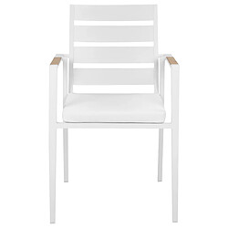 Beliani Lot de 6 chaises TAVIANO Métal Blanc pas cher