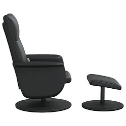 Avis vidaXL Fauteuil inclinable de massage avec repose-pied noir similicuir