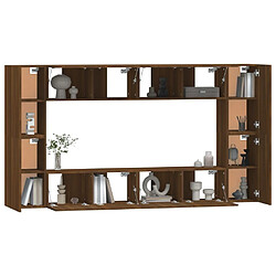 Acheter Maison Chic Ensemble de meubles TV 8 pcs | Banc TV Moderne pour salon | Meuble de Rangement - Chêne marron Bois d'ingénierie -MN16205