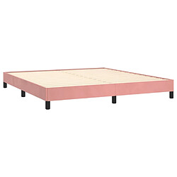 Avis vidaXL Cadre de lit sans matelas rose 180x200 cm velours