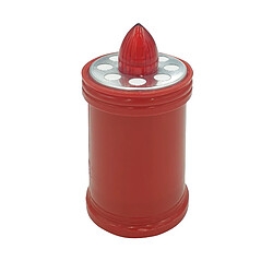 VELAMP Bougie votive Led 12,9 cm, Durée 60 jours, rouge avec lumière clignotante rouge