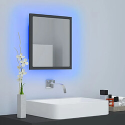 Maison Chic Miroir à LED,Miroir Lumineux LED de salle de bain Gris 40x8,5x37 cm Acrylique -MN87293 pas cher