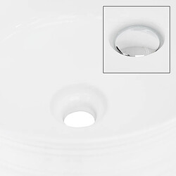 Acheter ML-Design Vasque à poser en céramique blanc lavabo avec garniture de vidage Ø410x180 mm