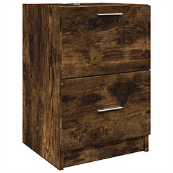 vidaXL Meuble d'évier chêne fumé 40x37x59 cm bois d'ingénierie