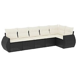 Maison Chic Salon de jardin 6 pcs avec coussins | Ensemble de Table et chaises | Mobilier d'Extérieur noir résine tressée -GKD53460