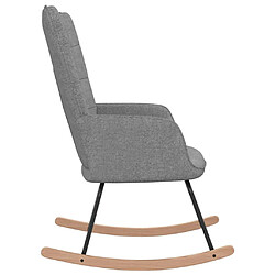 Avis vidaXL Chaise à bascule Gris clair Tissu